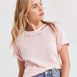 Urban Outfitters Soft Pink Graphic Tee